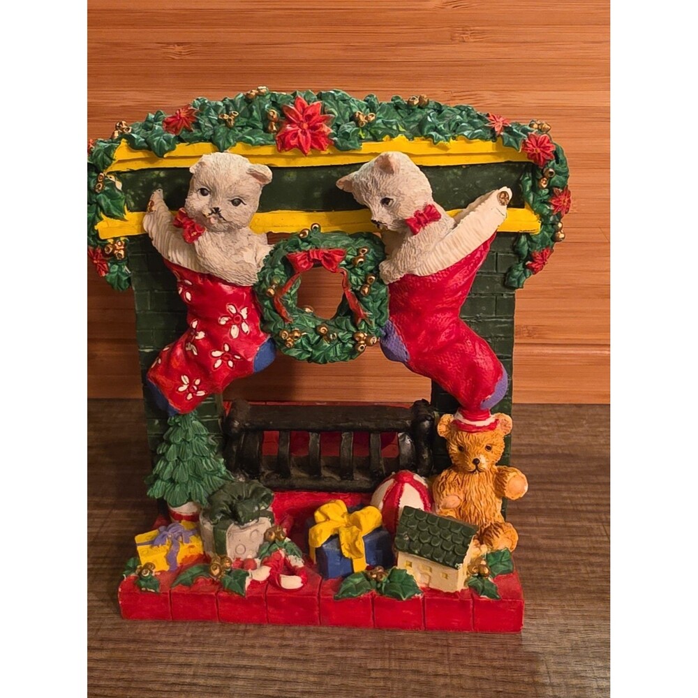 Fireplace Votive Holder With Stockings